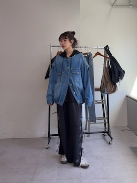 「CIAOPANIC TYPY（チャオパニックティピー）のアイテム（ジャケット/アウター）」を使った、kyaaaiさん（レディース・156cm）の春コーディネート