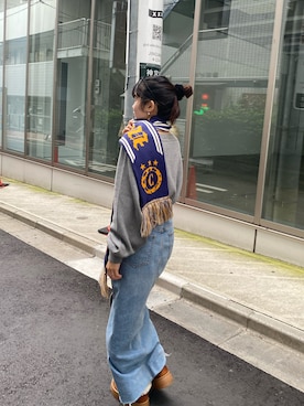 「サッカーマフラー」｜kyaaaiさん（レディース・156cm）の秋コーディネート