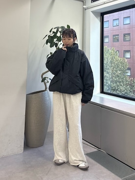 「アイテム（スウェットパンツ）」を使った、kyaaaiさん（レディース・156cm・20代）の秋コーディネート