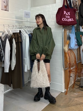 「カーキ」｜kyaaaiさん（レディース・156cm）の夏コーディネート