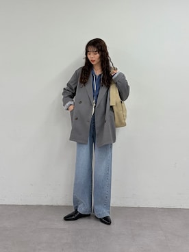 「CIAOPANIC TYPY（チャオパニックティピー）のアイテム（テーラードジャケット）」を使った、kyaaaiさん（レディース・156cm）の春コーディネート