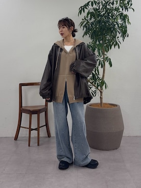 「CIAOPANIC TYPY（チャオパニックティピー）のアイテム（トップス）」を使った、kyaaaiさん（レディース・156cm）の秋コーディネート