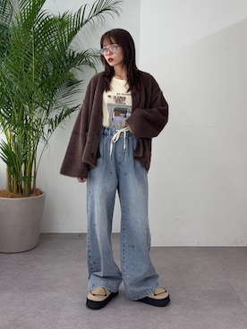 「CIAOPANIC TYPY（チャオパニックティピー）のアイテム（ジャケット/アウター）」を使った、kyaaaiさん（レディース・156cm）の秋コーディネート