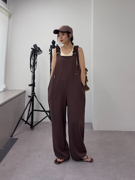 「CIAOPANIC TYPY（チャオパニックティピー）のアイテム（キャップ）」を使った、kyaaaiさん（レディース・156cm）の夏コーディネート