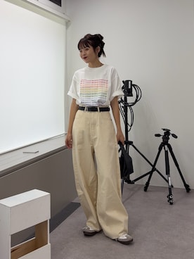 「アイテム（チノパンツ）」を使った、kyaaaiさん（レディース・156cm・20代）の夏コーディネート