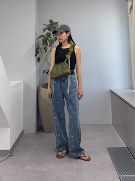 「CIAOPANIC TYPY（チャオパニックティピー）のアイテム（帽子）」を使った、kyaaaiさん（レディース・156cm）の夏コーディネート