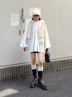「アイテム（ニットキャップ/ビーニー）」を使った、kyaaaiさん（レディース・156cm・20代）の夏コーディネート