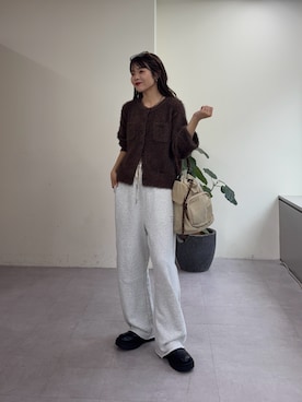 「アイテム（スウェットパンツ）」を使った、kyaaaiさん（レディース・156cm・20代）の秋コーディネート