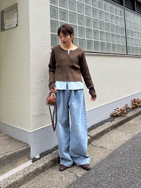 「アイテム（ローファー）」を使った、kyaaaiさん（レディース・156cm・20代）の冬コーディネート