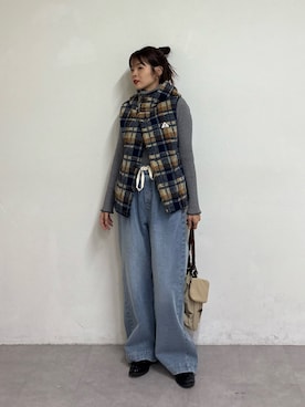 「アイテム（ローファー）」を使った、kyaaaiさん（レディース・156cm・20代）の秋コーディネート