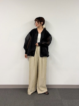 「CIAOPANIC TYPY（チャオパニックティピー）のアイテム（ブルゾン）」を使った、kyaaaiさん（レディース・156cm）の春コーディネート