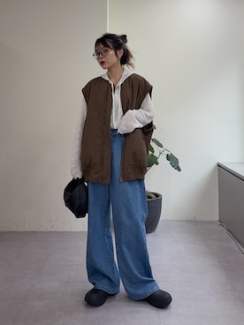 「アイテム（MA-1）」を使った、kyaaaiさん（レディース・156cm・20代）の秋コーディネート