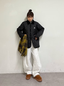 「アイテム（スウェットパンツ）」を使った、kyaaaiさん（レディース・156cm・20代）の秋コーディネート