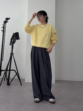 「アイテム（スラックス）」を使った、kyaaaiさん（レディース・156cm・20代）の春コーディネート