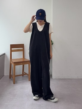 「アイテム（つなぎ/オールインワン）」を使った、kyaaaiさん（レディース・156cm・20代）の夏コーディネート