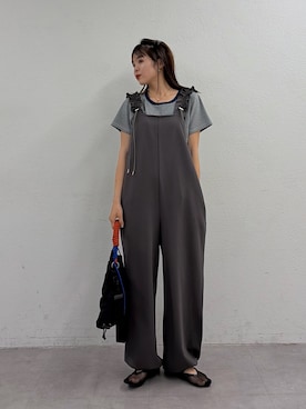 「SOUNDSGOOOOD（サウンズグッド）の【SOUNDS GOOOOD】2WAYナイロンタックギャザーパラコードBAG/WEB限定カラー追加（トートバッグ）」を使った、kyaaaiさん（レディース・156cm）の夏コーディネート