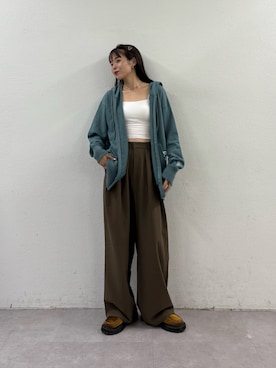 「DOD（ディーオーディー）のアイテム」を使った、kyaaaiさん（レディース・156cm）の秋コーディネート