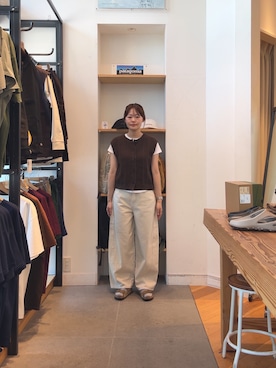 「アイテム（ベスト）」を使った、あみさん（レディース・158cm・20代）の夏コーディネート
