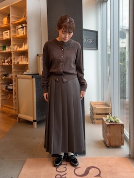 「HARUTA（ハルタ）の『別注』HARUTA×DOORS　キルトローファー（ローファー）」を使った、あみさん（レディース・158cm）の秋コーディネート