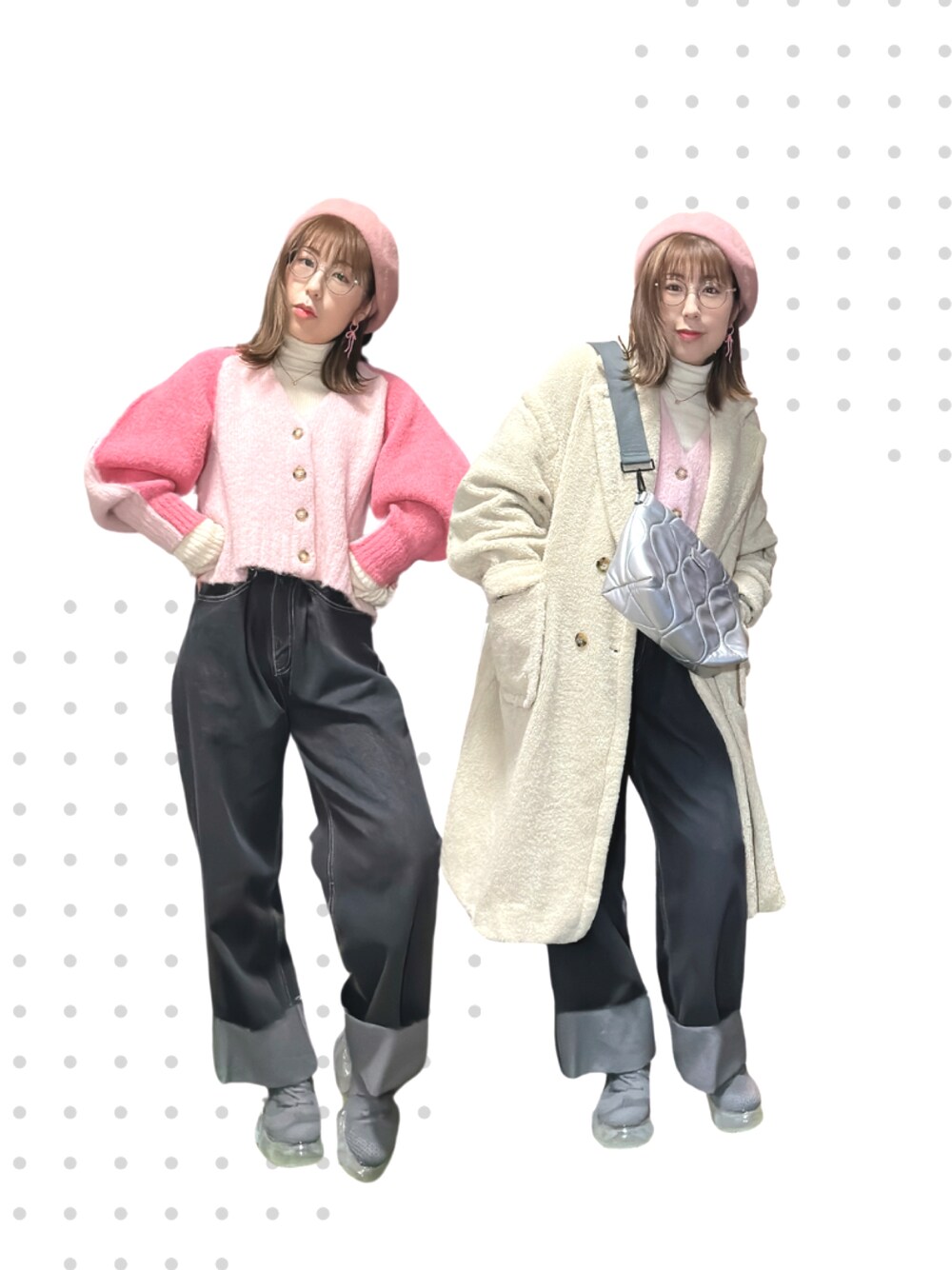 「似合うラボに行こう」｜「SNIDELのアイテム（デニムパンツ、ブラック系）」を使った、moimoimomoimoimomoiさん（レディース・160cm）の冬コーディネートの1枚目の写真