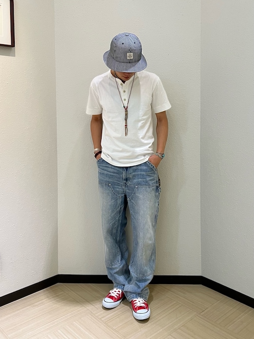 《直営店限定》HENRY NECK UNDER T-SHIRT / ヘンリーネック アンダー 半袖Tシャツ / AVIREX / アヴィレックス