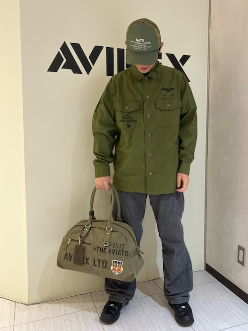 USN TYPEWRIGHTER FATIGUE LONG SLEEVE SHIRT / USN タイプライター ファティーグ 長袖 シャツ / AVIREX /アヴィレックス