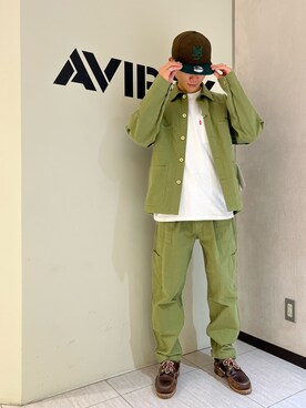 「AVIREX（アヴィレックス）のアイテム（カバーオール）」を使った、KAKERUNさん（メンズ・174cm）の冬コーディネート