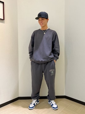 「AVIREX（アヴィレックス）のアイテム（スウェットパンツ）」を使った、KAKERUNさん（メンズ・174cm）の秋コーディネート