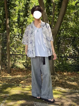 「KUUUPY（クーピー）のKUUUPY - 鹿の子レイヤードロングタンクトップ（タンクトップ）」を使った、Ariya さん（メンズ・169cm・10代）の夏コーディネート