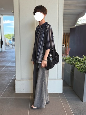 「KUUUPY（クーピー）のKUUUPY - 鹿の子レイヤードロングタンクトップ（タンクトップ）」を使った、Ariya さん（メンズ・169cm・10代）の夏コーディネート