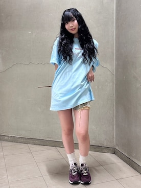 「デニムショートパンツ」｜yuunaさん（レディース・156cm）の夏コーディネート