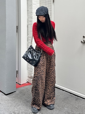 「アイテム（ハンチング/ベレー帽）」を使った、yuunaさん（レディース・156cm）の秋コーディネート