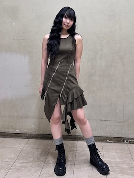 「レースアップシューズ」｜yuunaさん（レディース・156cm）の夏コーディネート