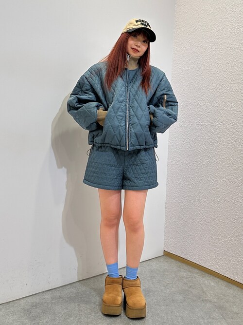 セール】ワンポイントキルティングショートパンツ【セットアップ着用  