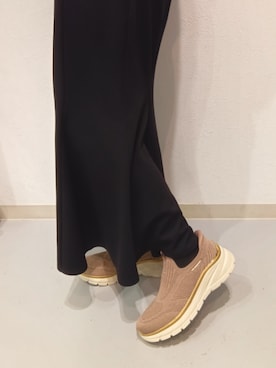 「SKECHERS（スケッチャーズ）の【SKECHERS】スケッチャーズ Slip-Ins: Sport Fashion Fit 2.0 - Midnight Shine（スリップインズ：ファッションフィット 2.0 - ミッドナイトシャイン）スリッポンスニーカー 150381（スニーカー、ブラウン系）」を使った、Paradeアリオ橋本店さん（レディース・156cm）の夏コーディネート