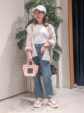 「bijorie」｜「アイテム（帽子）」を使った、kanakoさん（レディース・157cm）の春コーディネート
