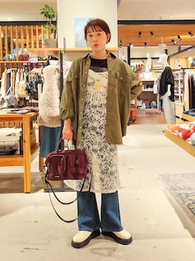 「アイテム（ワンピース/ドレス）」を使った、kanakoさん（レディース・157cm・30代）の秋コーディネート