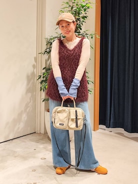「アイテム（キャップ）」を使った、kanakoさん（レディース・157cm・30代）の夏コーディネート