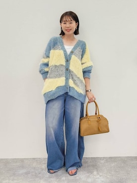 「bijorie（ビジュリィ）の【bijorie】[5つの機能付き]カップ付きバッククロスキャミ／NEW BASIC（インナーウェア/肌着、ホワイト系）」を使った、kanakoさん（レディース・157cm）の夏コーディネート