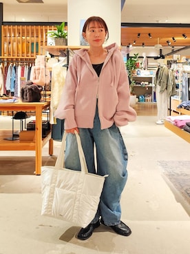 「HEREIAM（ヘレイアム）のアイテム」を使った、kanakoさん（レディース・157cm）の秋コーディネート