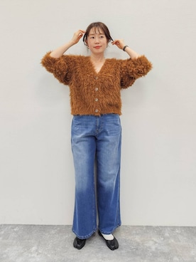 「アイテム（デニムパンツ）」を使った、kanakoさん（レディース・157cm・30代）の秋コーディネート