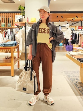 「アイテム（キャップ）」を使った、kanakoさん（レディース・157cm・30代）の夏コーディネート