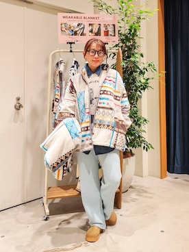 「アイテム（インテリア）」を使った、kanakoさん（レディース・157cm）の秋コーディネート