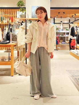 「FRUIT OF THE LOOM（フルーツオブザルーム）のアイテム」を使った、kanakoさん（レディース・157cm）の春コーディネート