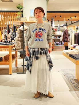 「Russell Athletic（ラッセルアスレティック）のアイテム」を使った、kanakoさん（レディース・157cm）の秋コーディネート