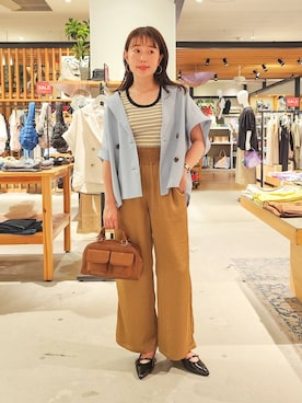 「BAYFLOW（ベイフロー）のアイテム（その他アウター）」を使った、kanakoさん（レディース・157cm）の夏コーディネート