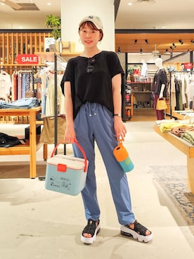 「アイテム（水筒）」を使った、kanakoさん（レディース・157cm）の夏コーディネート