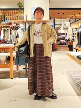 「アイテム（デニムジャケット）」を使った、kanakoさん（レディース・157cm・30代）の秋コーディネート