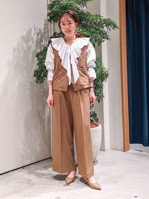 アイデアズアンドペインティング アブストラクト タックワイドパンツ サイズ02 アイデアズアンドペインティング アブストラクト タックワイド