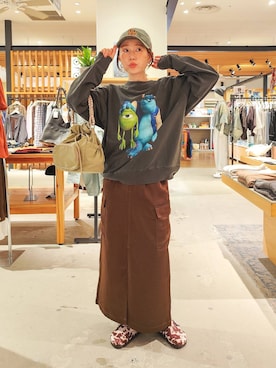 「BAYFLOW（ベイフロー）のバックルベルトサボ（その他シューズ、その他）」を使った、kanakoさん（レディース・157cm）の夏コーディネート